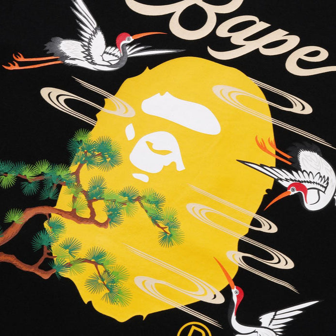 Bathing Ape Japanese Crane Tee Black (Japan Exclusive) BATHING APE BATHING APE - originalfook singapore