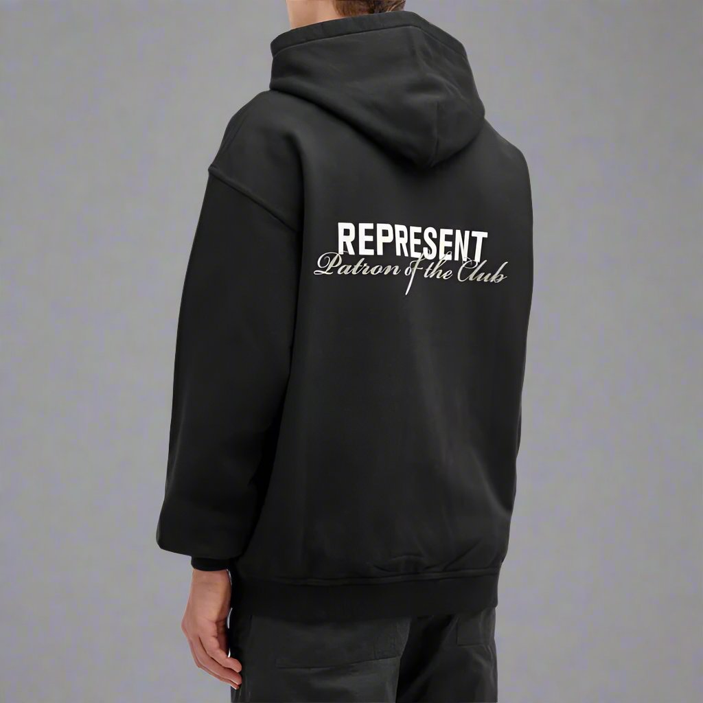 Represent Patron Of The Club Hoodie Black REPRESENT REPRESENT - originalfook singapore