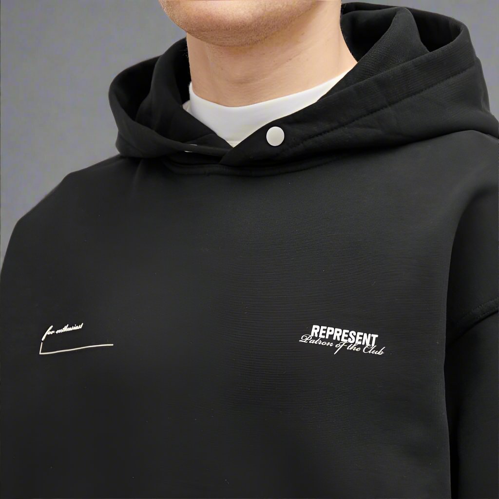 Represent Patron Of The Club Hoodie Black REPRESENT REPRESENT - originalfook singapore