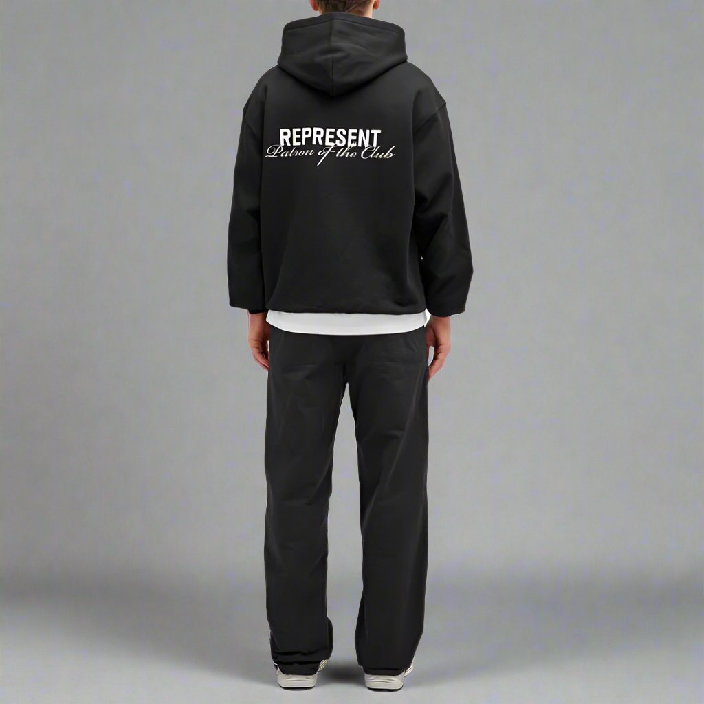 Represent Patron Of The Club Hoodie Black REPRESENT REPRESENT - originalfook singapore