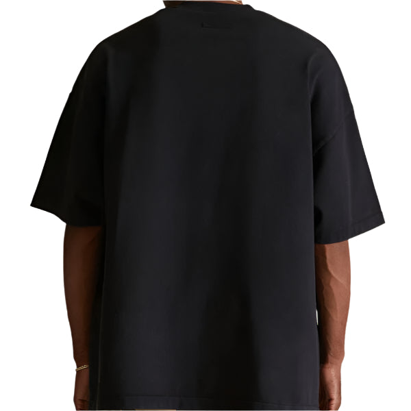 FEAR OF GOD Essentials Collegiate Logo Heavyweight Tee Washed Black FEAR OF GOD ESSENTIALS FEAR OF GOD ESSENTIALS - originalfook singapore