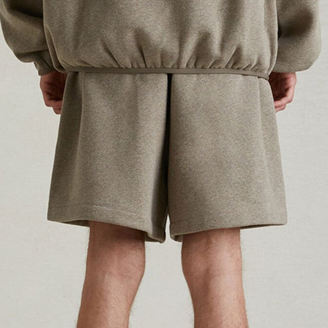 Fear of God Essentials Applique Logo Shorts Heather Grey - ORIGINALFOOK