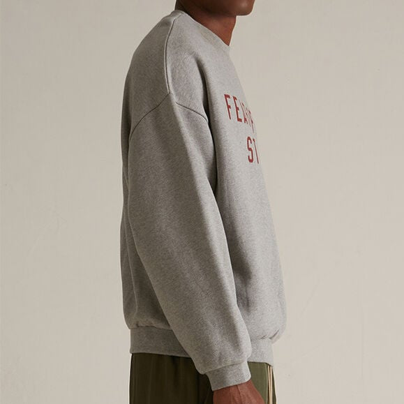 FEAR OF GOD Essentials Heavy Fleece Crewneck Dark Heather FEAR OF GOD ESSENTIALS FEAR OF GOD ESSENTIALS - originalfook singapore