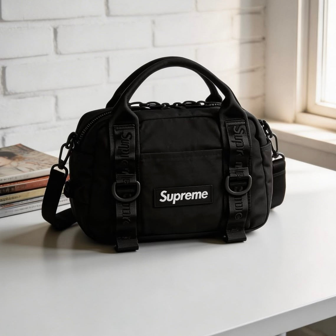 Supreme Box Logo Mini Duffle Bag Black - ORIGINALFOOK