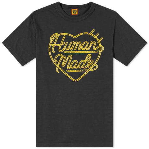 Human Made Rope Heart Tee Black