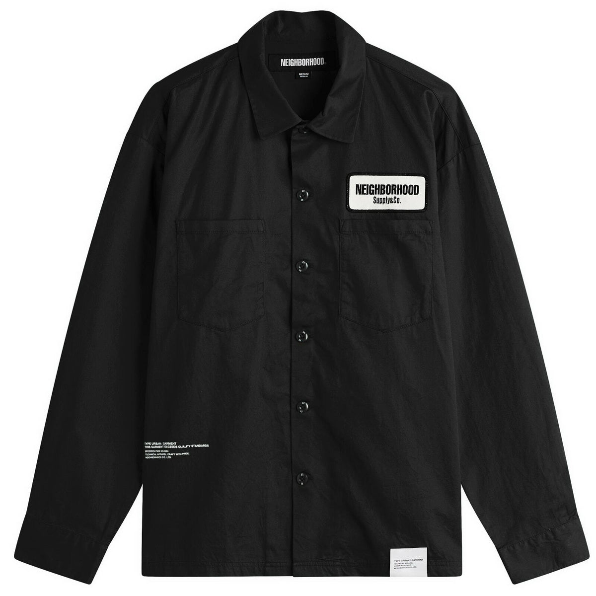Neighborhood Supply L/S Work Shirt Black - ORIGINALFOOK