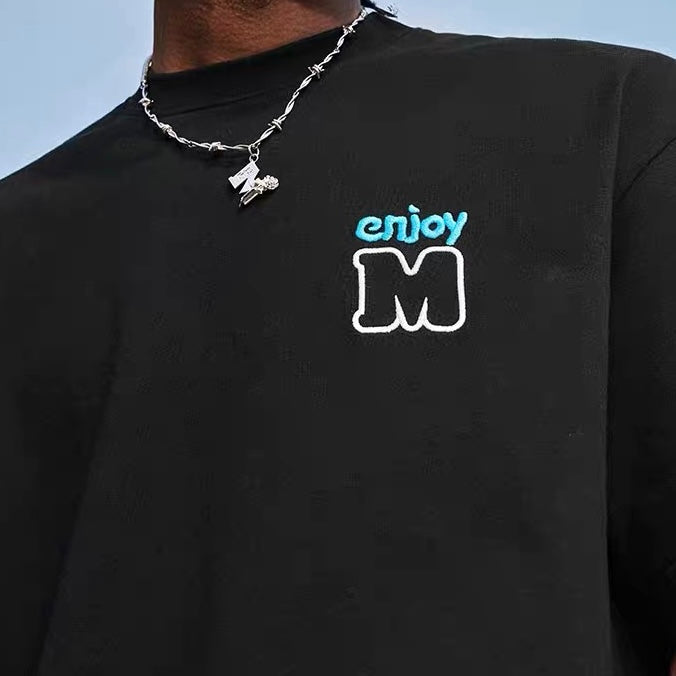 MEDM Embroidered Logo Tee Black MEDM MEDM - originalfook singapore