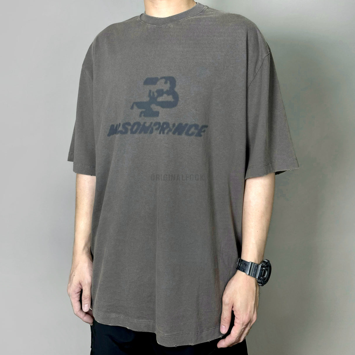 MASONPRINCE Smoke Logo Tee Stone Grey MASONPRINCE MASONPRINCE - originalfook singapore