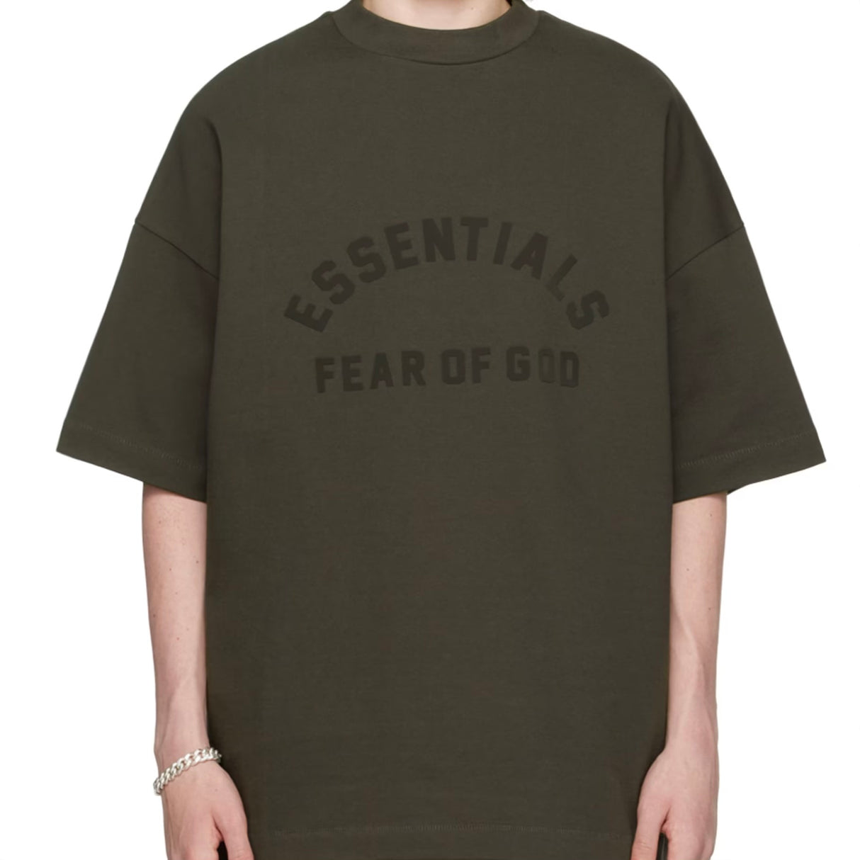Fear of God Essentials Applique Logo Heavyweight Tee Ink (Oversized) FEAR OF GOD ESSENTIALS FEAR OF GOD ESSENTIALS - originalfook singapore