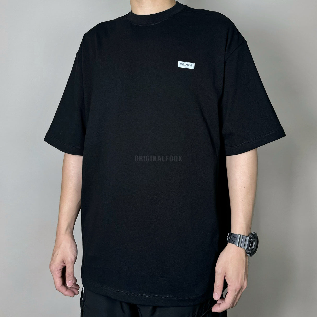 MASONPRINCE Lenticular 3D Patch Logo Tee Black MASONPRINCE MASONPRINCE - originalfook singapore