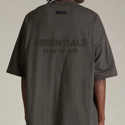 Fear of God Essentials Applique Box Logo Drop Shoulder Tee Seal (Oversized)