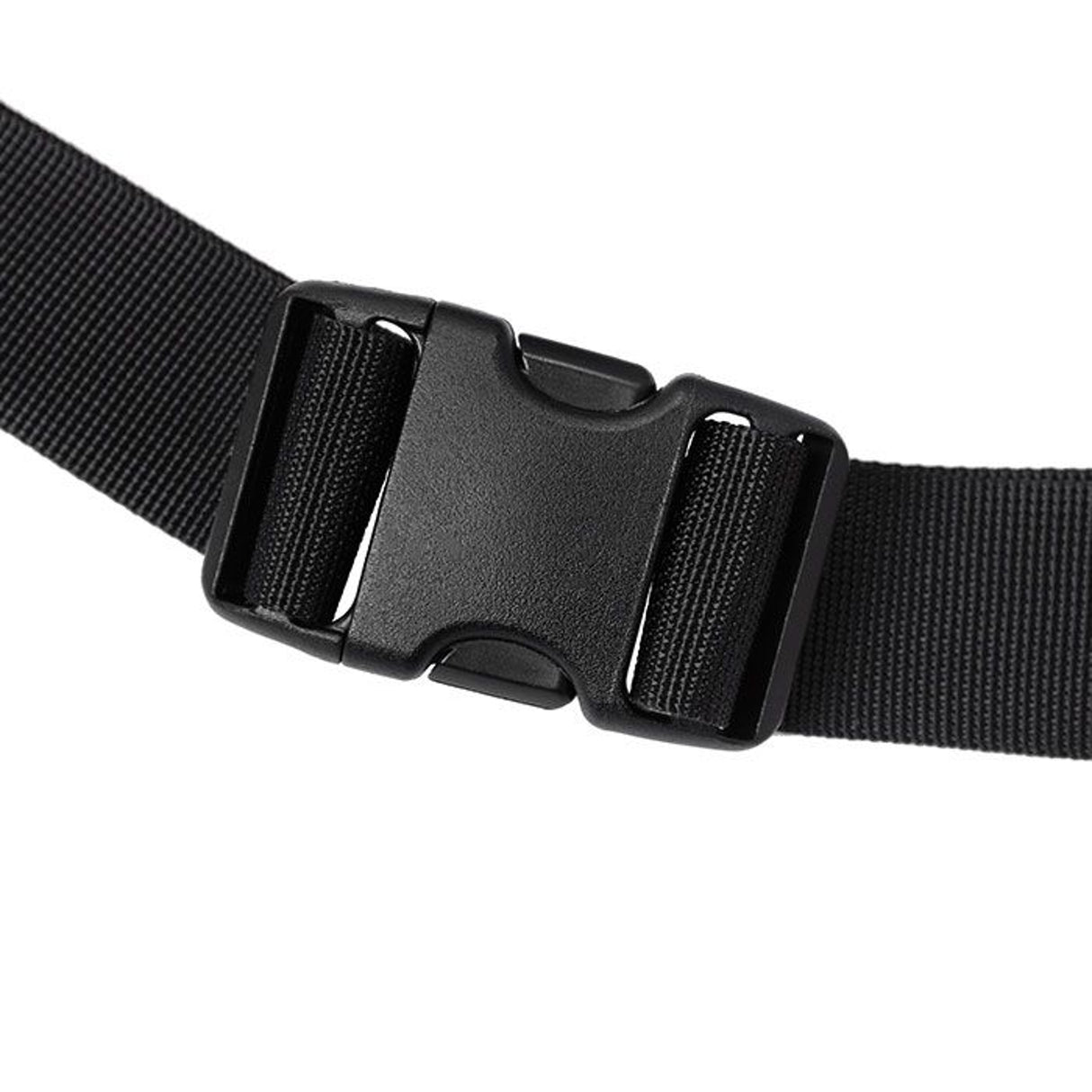 Black Porter Yoshida Japan waist bag with adjustable strap, compact design, and multiple compartments.
