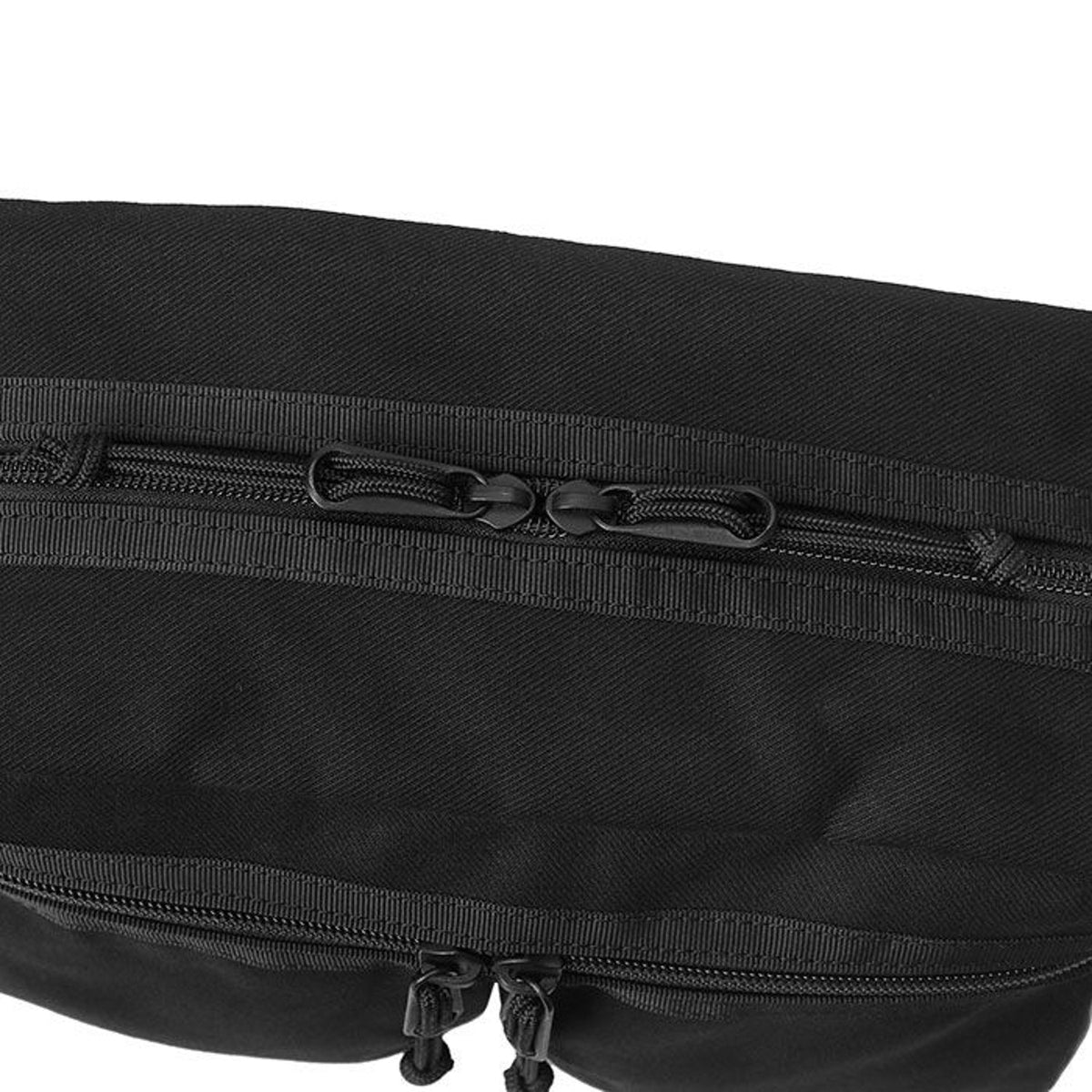 Porter Yoshida Japan Switch waist bag in black with adjustable strap, compact design, and front zip pocket, branded by Porter Japan.