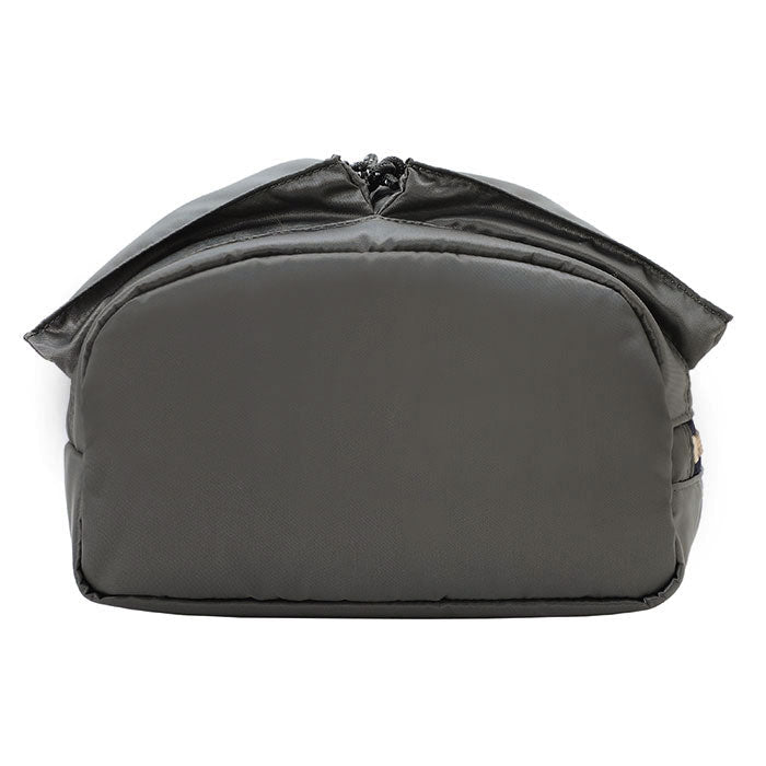 Black Porter Yoshida Japan Tanker 2-Way Tool Bag with multiple compartments and sturdy handles, designed for versatile storage.