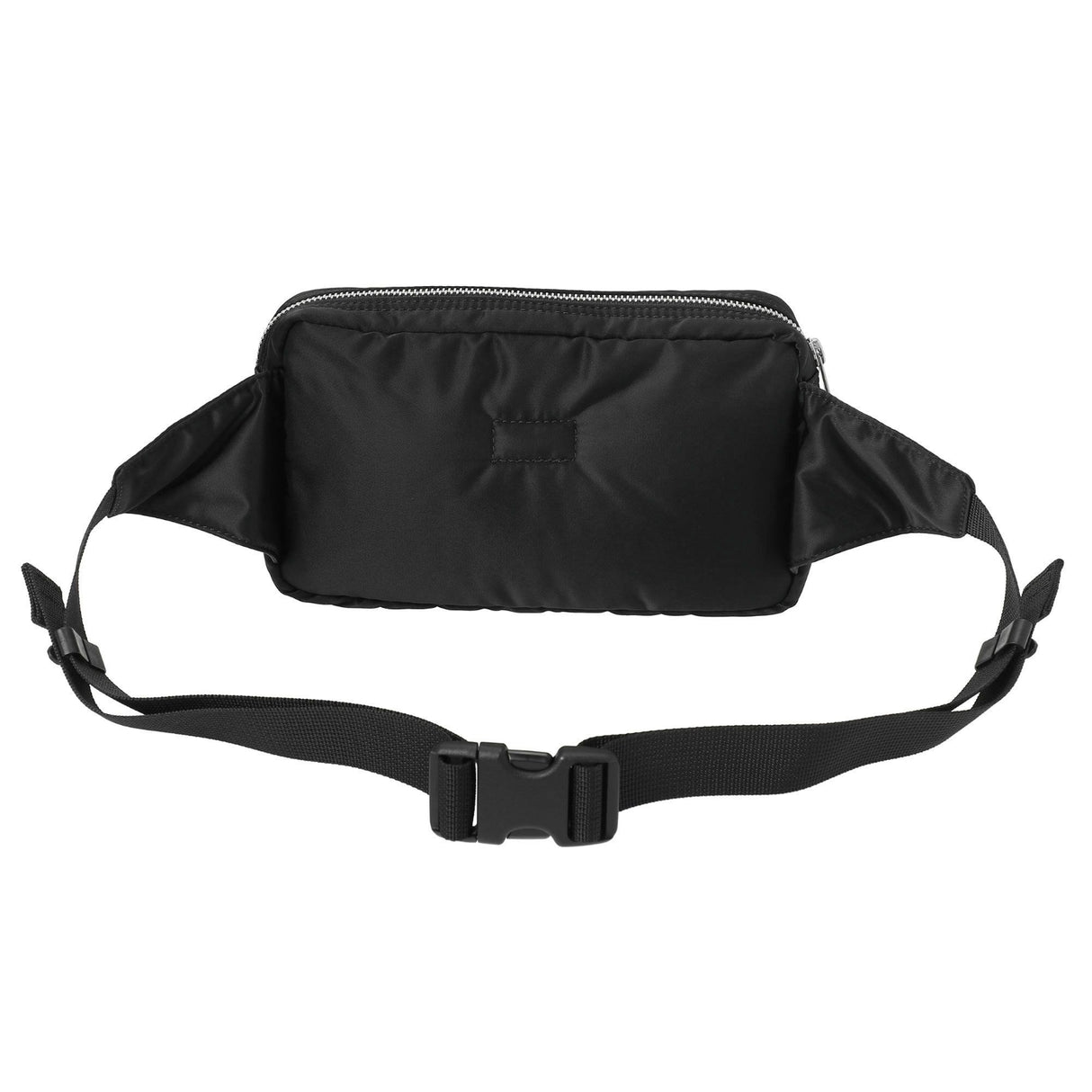 Black Porter Yoshida Japan Tanker waist bag with adjustable strap and multiple compartments, stylish and functional for everyday use.