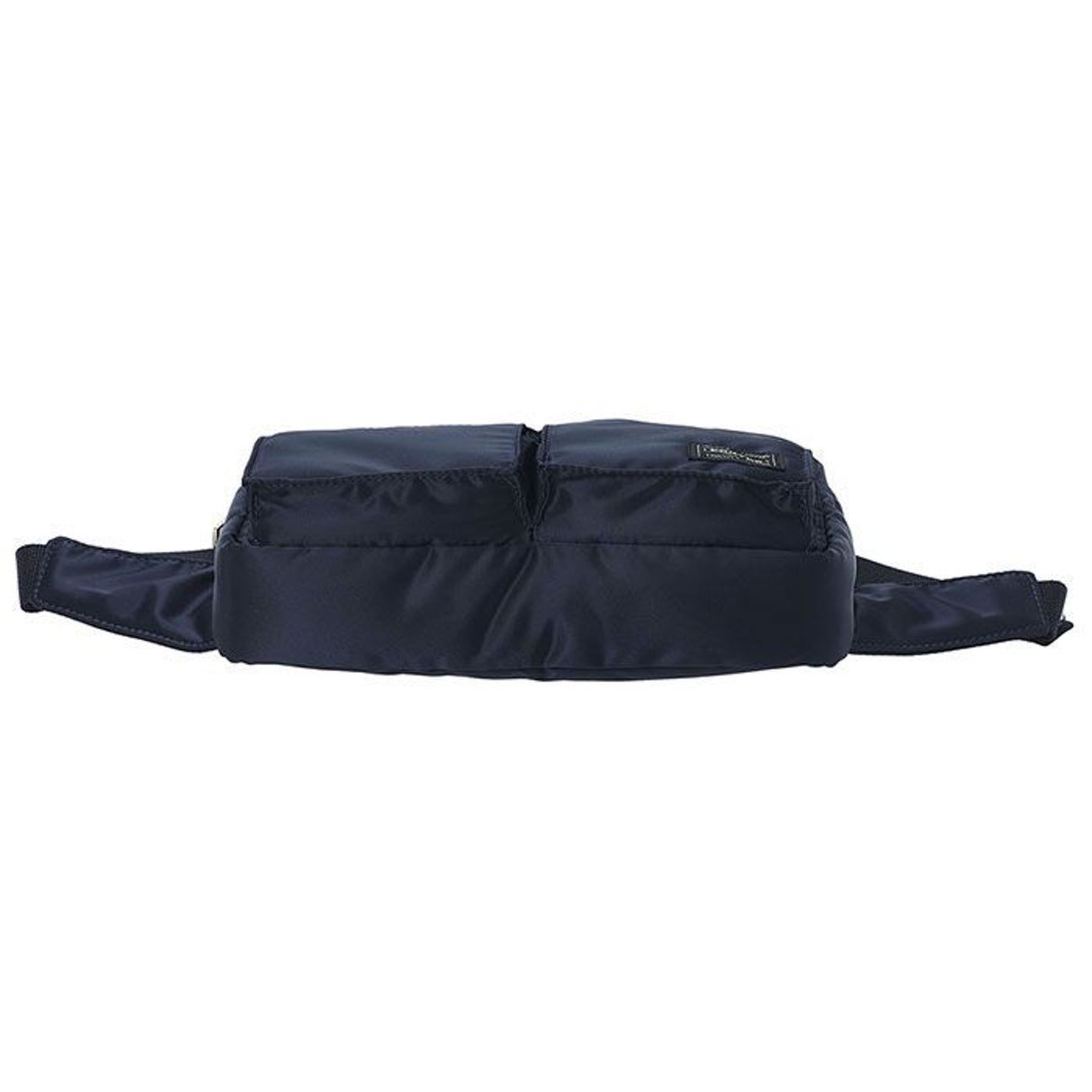 Porter Yoshida Japan Tanker Waist Bag in Iron Blue, featuring durable fabric and adjustable strap, designed for everyday use.