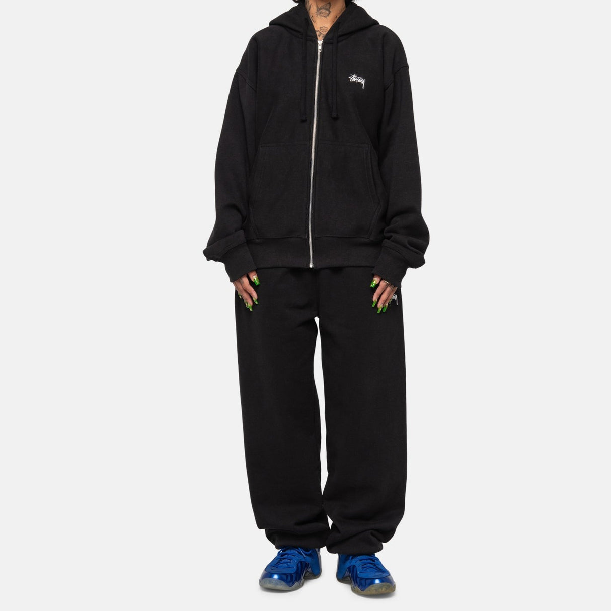Stussy Stock Logo Sweatpants Black STUSSY STUSSY - originalfook singapore