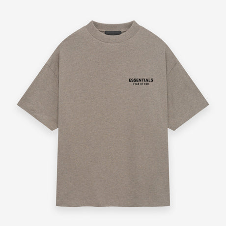 Fear of God Essentials Signature Logo Drop Shoulder Tee Dark Heather FEAR OF GOD ESSENTIALS FEAR OF GOD ESSENTIALS - originalfook singapore