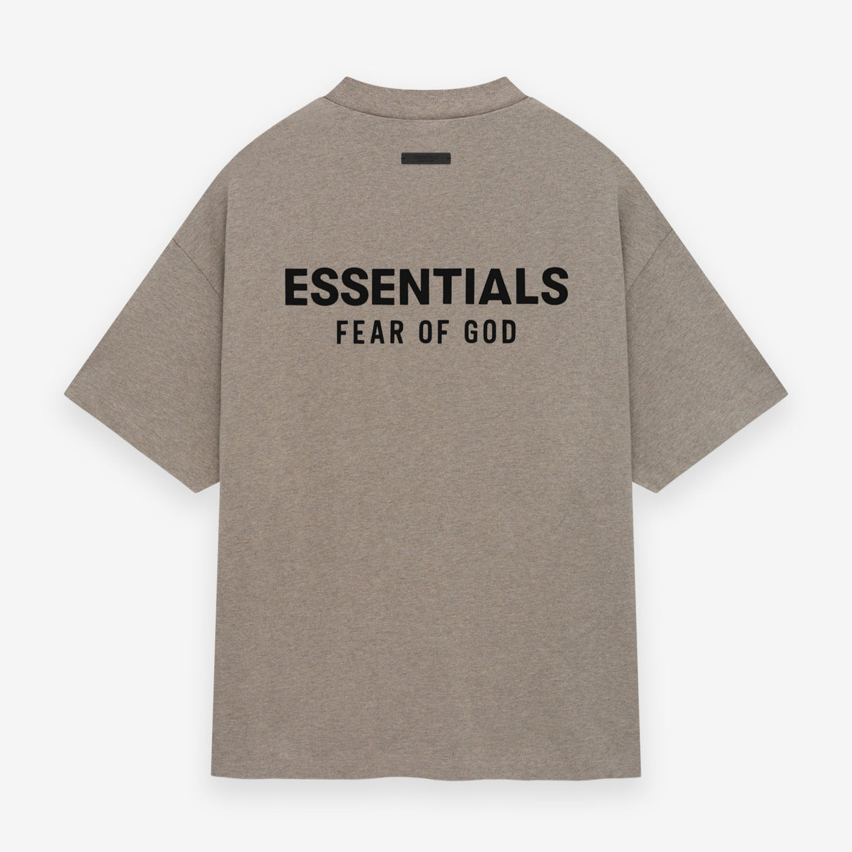 Fear of God Essentials Signature Logo Drop Shoulder Tee Dark Heather FEAR OF GOD ESSENTIALS FEAR OF GOD ESSENTIALS - originalfook singapore