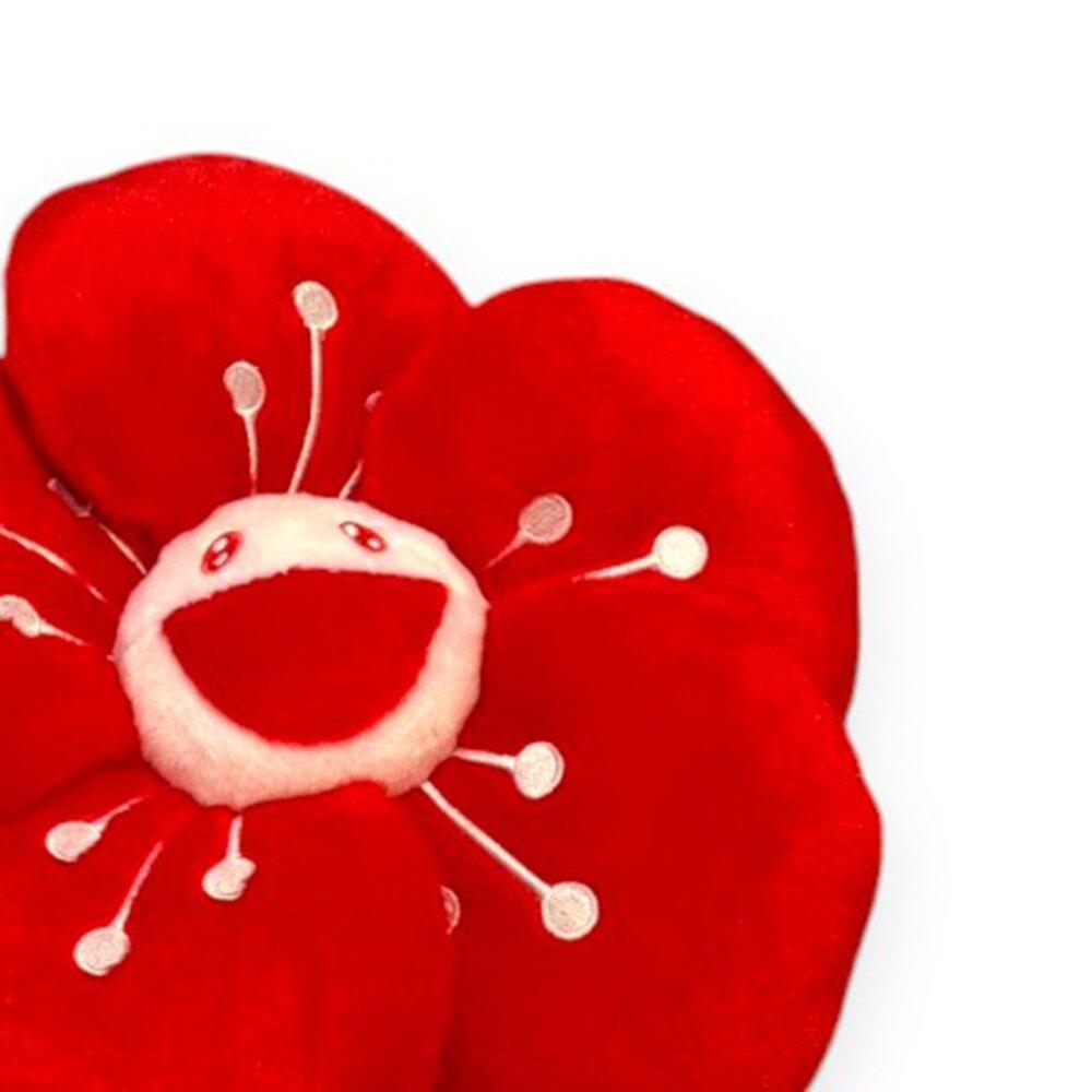 Takashi Murakami Kaikai Kiki Sakura Flower Plush Cushion Red (28cm) TAKASHI MURAKAMI TAKASHI MURAKAMI - originalfook singapore