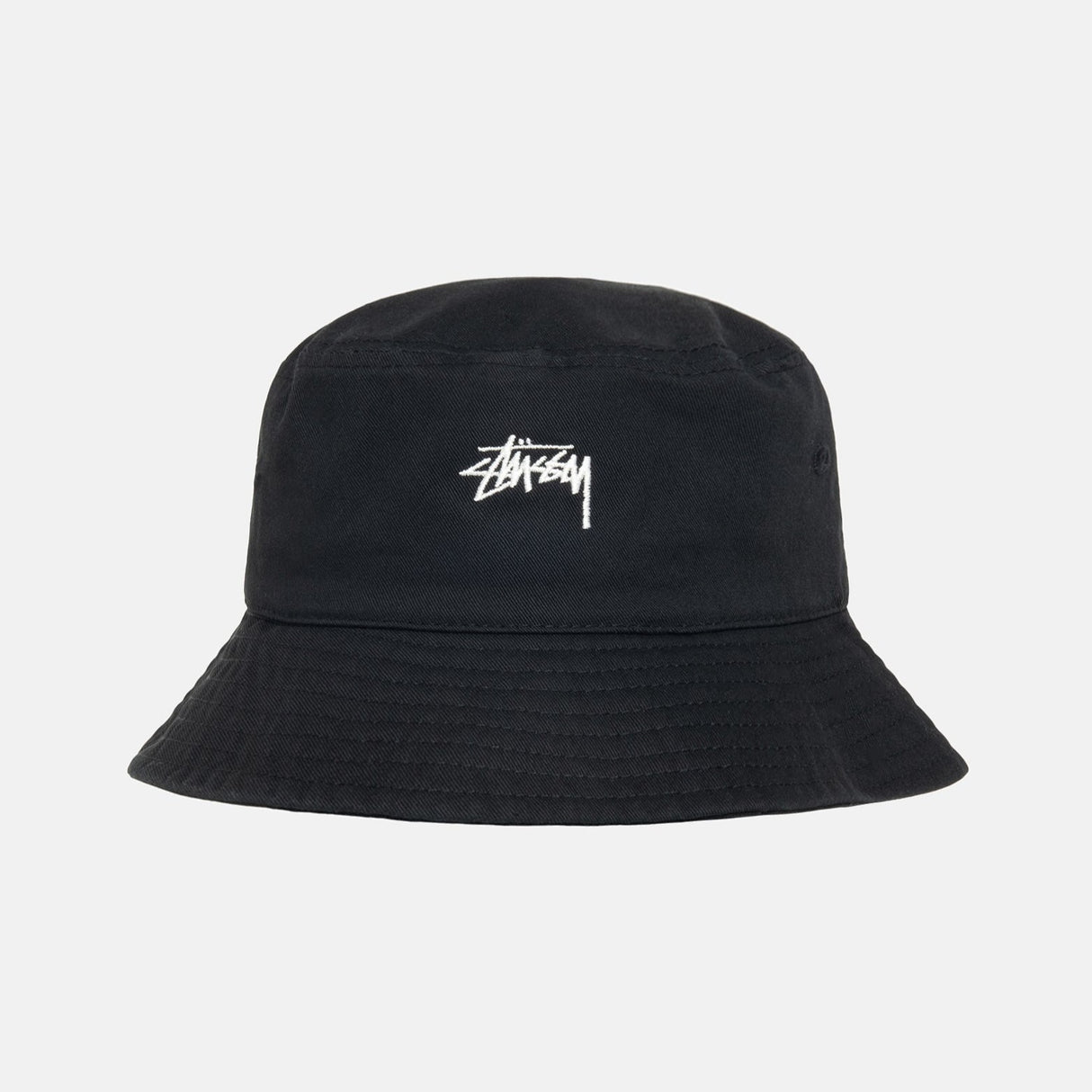 Stussy Big Stock Bucket Hat Black STUSSY STUSSY - originalfook singapore