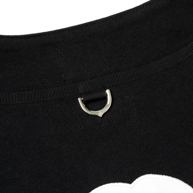Black heavyweight baseball shirt by MASTERMIND JAPAN X New Era, featuring bold branding and classic athletic style.