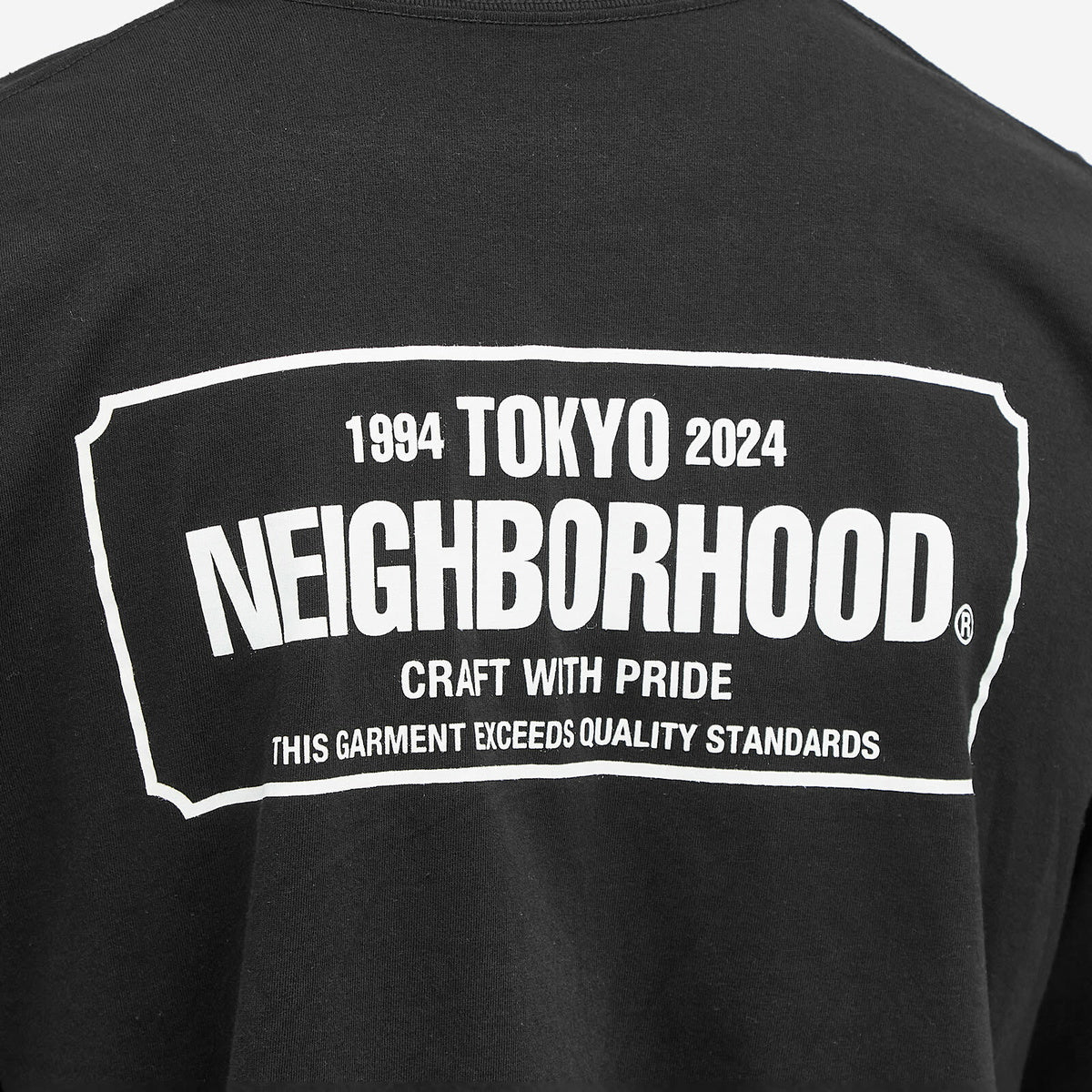 Neighborhood NH-1 Bar Logo Tee Black NEIGHBORHOOD NEIGHBORHOOD - originalfook singapore