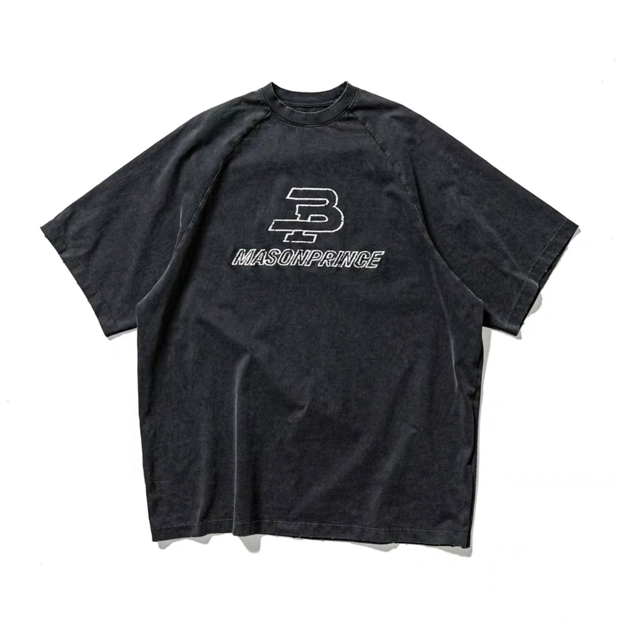MASONPRINCE Outline Logo Tee Charcoal Grey MASONPRINCE MASONPRINCE - originalfook singapore