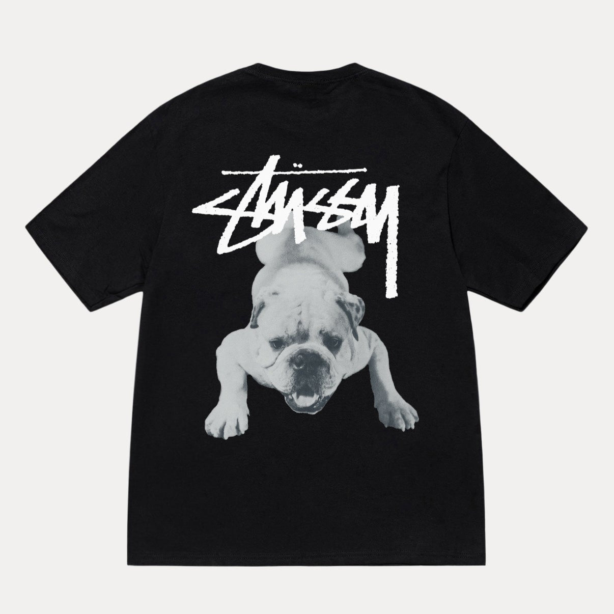 Stussy Bulldog Black Tee - ORIGINALFOOK