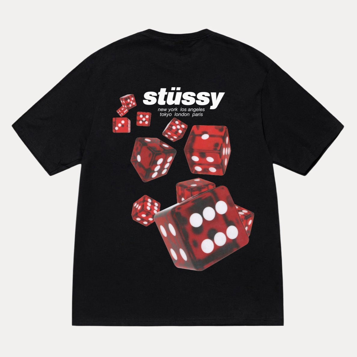 Stussy Rollers Dice Black Tee - ORIGINALFOOK