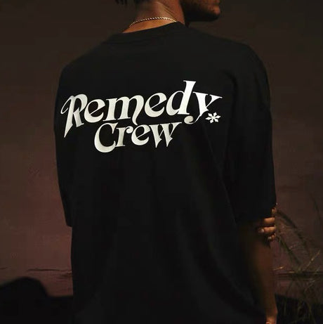 Remedy Crew Logo Tee Black REMEDY REMEDY - originalfook singapore