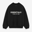 FEAR OF GOD Essentials Signature Logo Crewneck Black FEAR OF GOD ESSENTIALS FEAR OF GOD ESSENTIALS - originalfook singapore