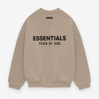 FEAR OF GOD Essentials Signature Logo Crewneck Desert Sand FEAR OF GOD ESSENTIALS FEAR OF GOD ESSENTIALS - originalfook singapore