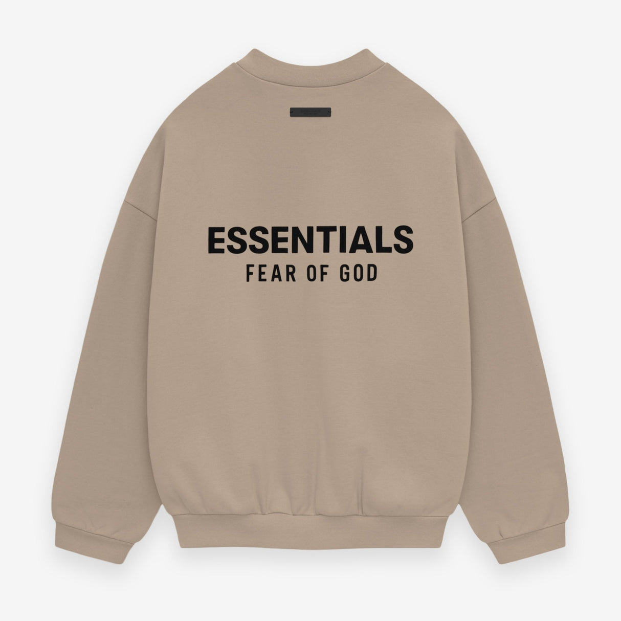 FEAR OF GOD Essentials Signature Logo Crewneck Desert Sand FEAR OF GOD ESSENTIALS FEAR OF GOD ESSENTIALS - originalfook singapore