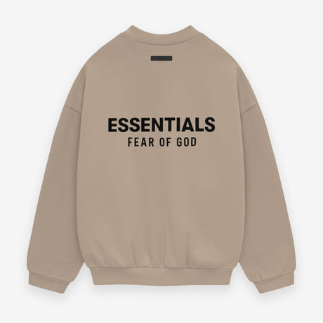 FEAR OF GOD Essentials Signature Logo Crewneck Desert Sand FEAR OF GOD ESSENTIALS FEAR OF GOD ESSENTIALS - originalfook singapore