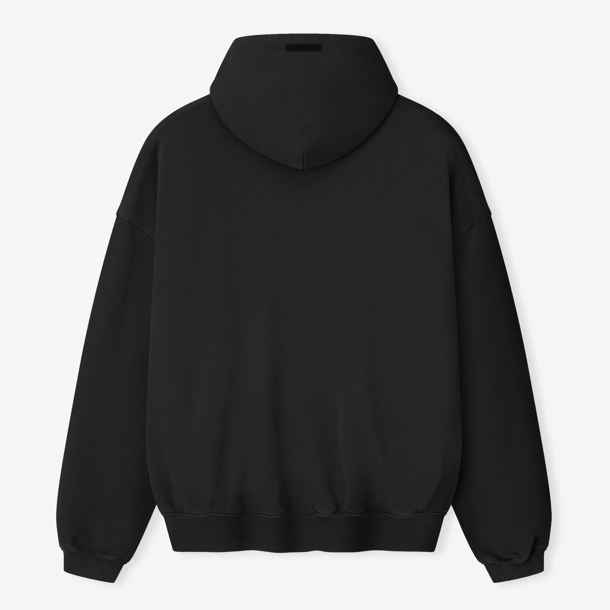 Fear of God Essentials Training 90s Heavyweight Hoodie in faded black, featuring a relaxed fit and soft cotton fabric.