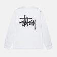 Stussy Basic Logo Long Sleeve Tee White STUSSY STUSSY - originalfook singapore