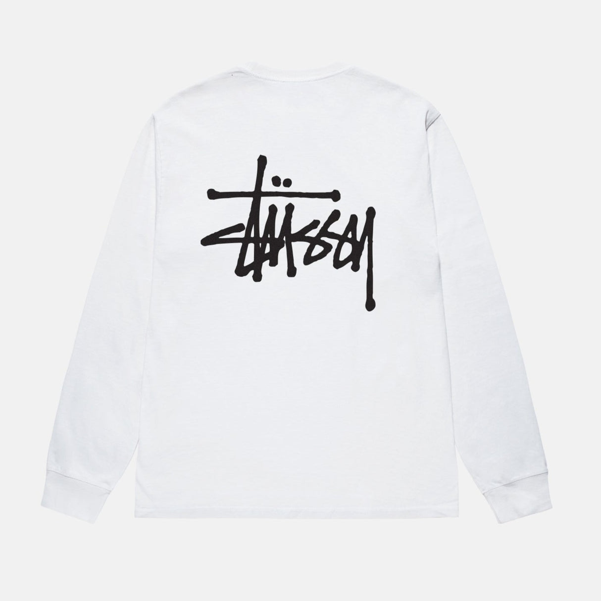 Stussy Basic Logo Long Sleeve Tee White STUSSY STUSSY - originalfook singapore