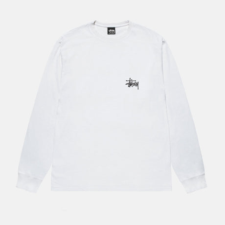 Stussy Basic Logo Long Sleeve Tee White STUSSY STUSSY - originalfook singapore
