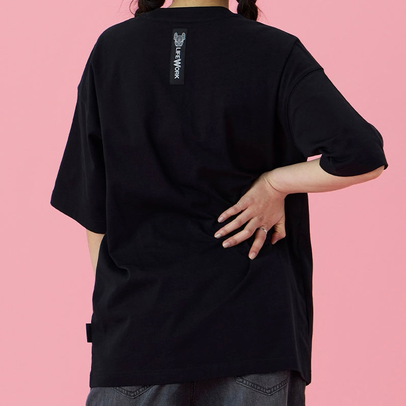 LifeWork Snapback Hip Bulldog Tee Black lifework lifework - originalfook singapore