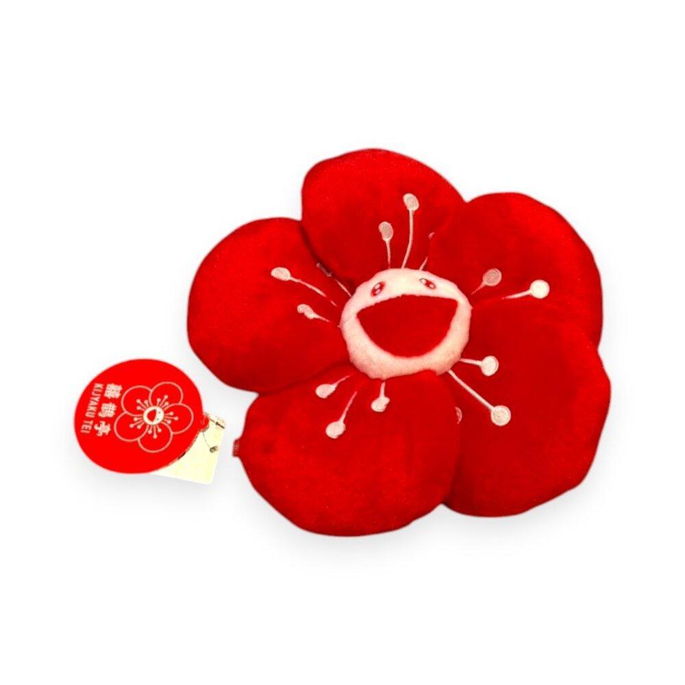 Takashi Murakami Kaikai Kiki Sakura Flower Plush Cushion Red (28cm) TAKASHI MURAKAMI TAKASHI MURAKAMI - originalfook singapore