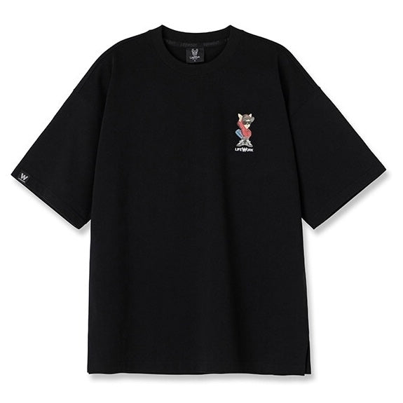 LifeWork Hoodie Hipdog Tee Black LIFEWORK LIFEWORK - originalfook singapore