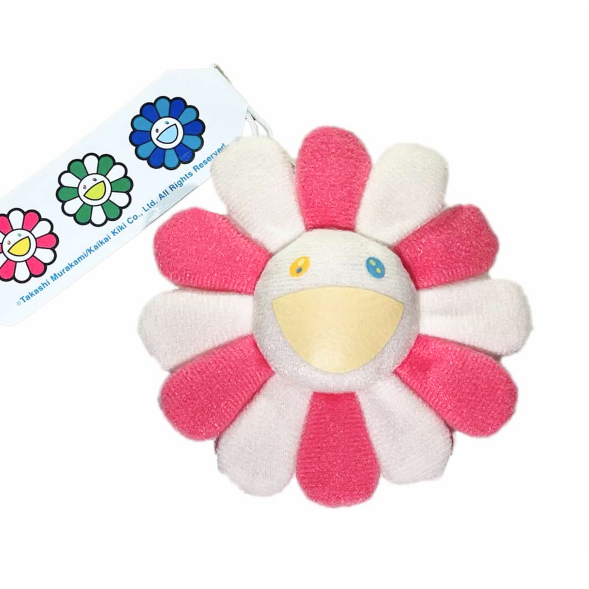 Takashi Murakami Kaikai Kiki Flower Plush Badge Keychain Pin Pink White TAKASHI MURAKAMI TAKASHI MURAKAMI - originalfook singapore