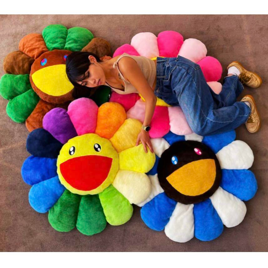 Takashi Murakami Flower 100cm / 1m Plush Cushion Rainbow (Rare size)