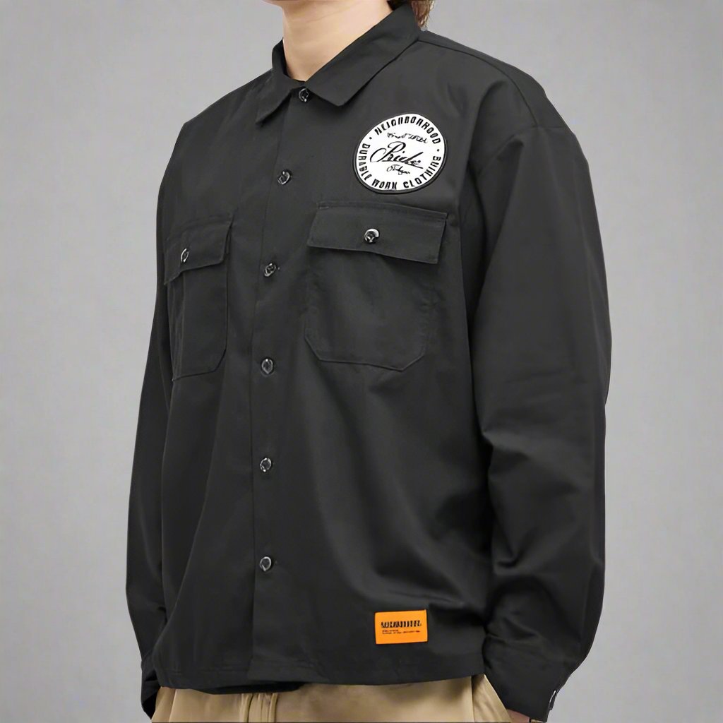 Neighborhood Classic Work Long Sleeve Shirt Black NEIGHBORHOOD NEIGHBORHOOD - originalfook singapore