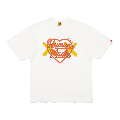 Human Made X KAWS Logo Tee White HUMAN MADE HUMAN MADE - originalfook singapore