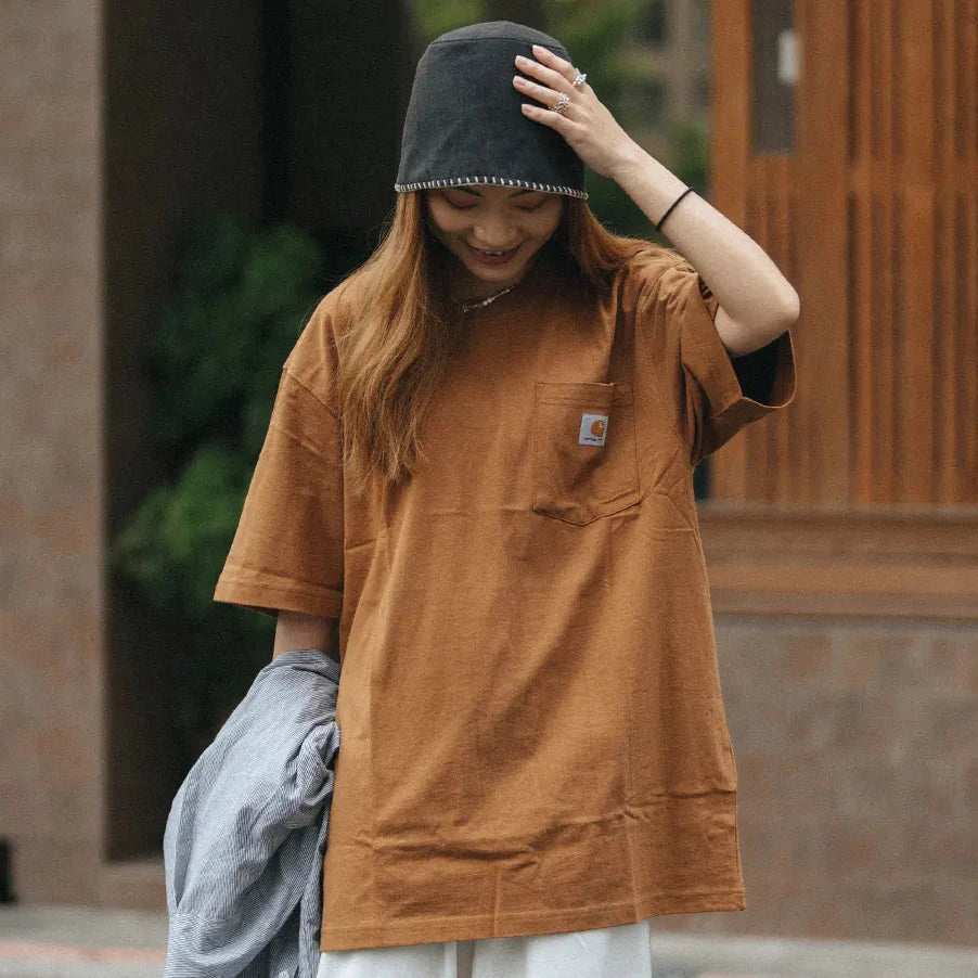 Carhartt K87 Oversized Pocket Tee Brown CARHARTT CARHARTT - originalfook singapore