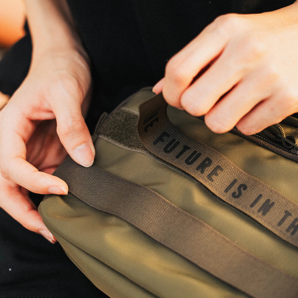 Human Made Military Sling Bag Olive HUMAN MADE HUMAN MADE - originalfook singapore