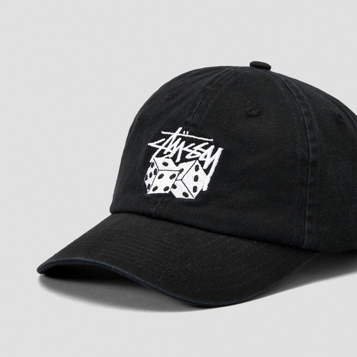 Stussy Stock Dice Low Pro Cap Black STUSSY STUSSY - originalfook singapore
