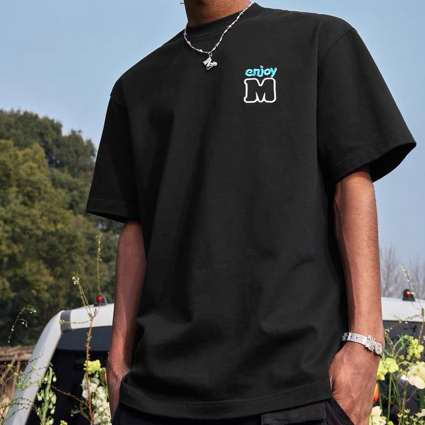 MEDM Embroidered Logo Tee Black MEDM MEDM - originalfook singapore